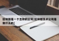 区块链是一个怎样的公司[区块链技术公司是做什么的]